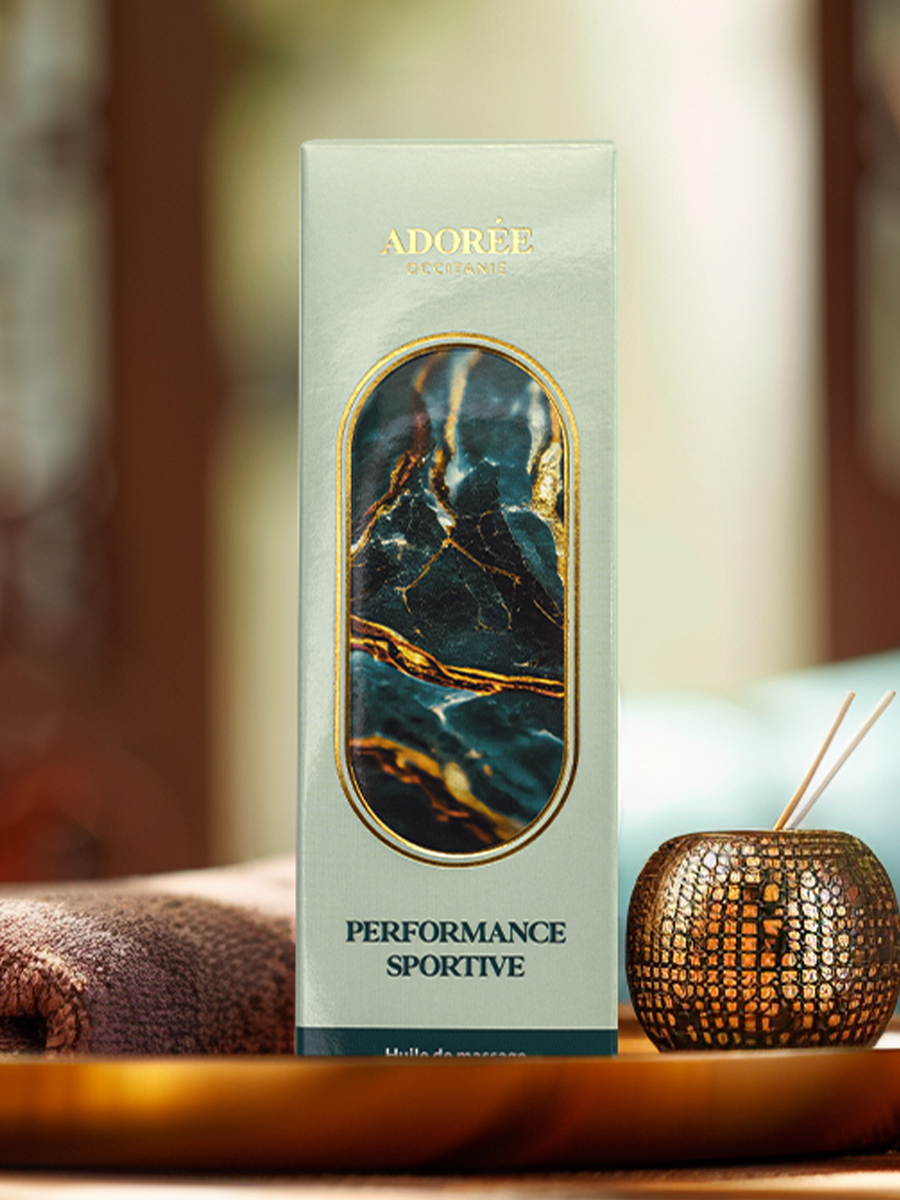 Flacon Performance Sportive Adorée 150 ml en décor bien-être
